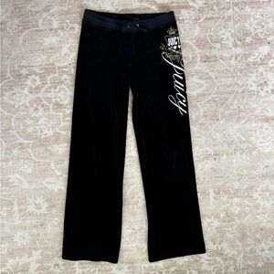 Juicy Couture Black Velour Pants